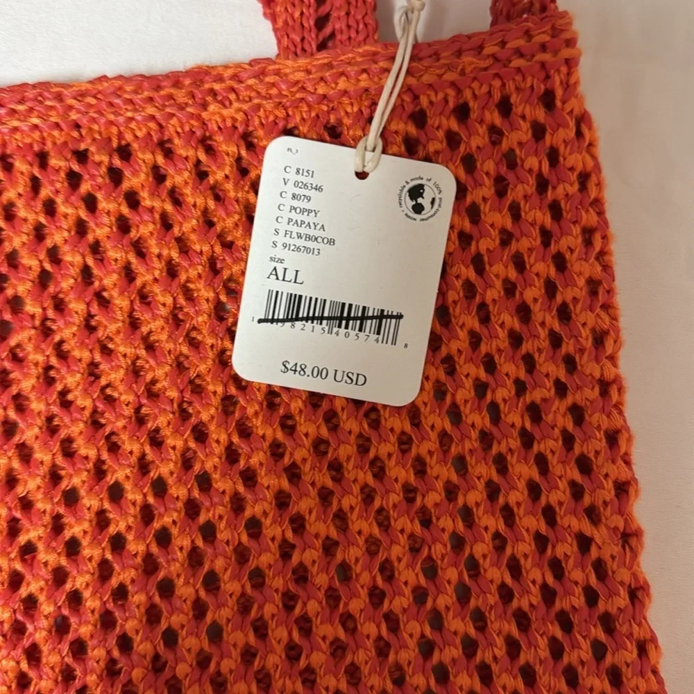 Free‎ People crochet orange crossbody - Picture 3 of 7